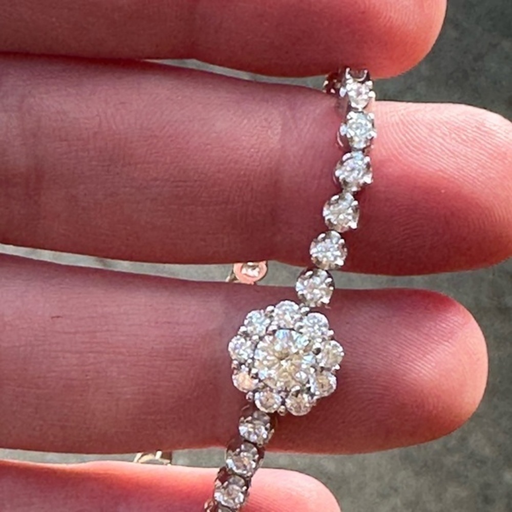4.4 carat tennis bracelet Moissanite bracelet. Sterling silver